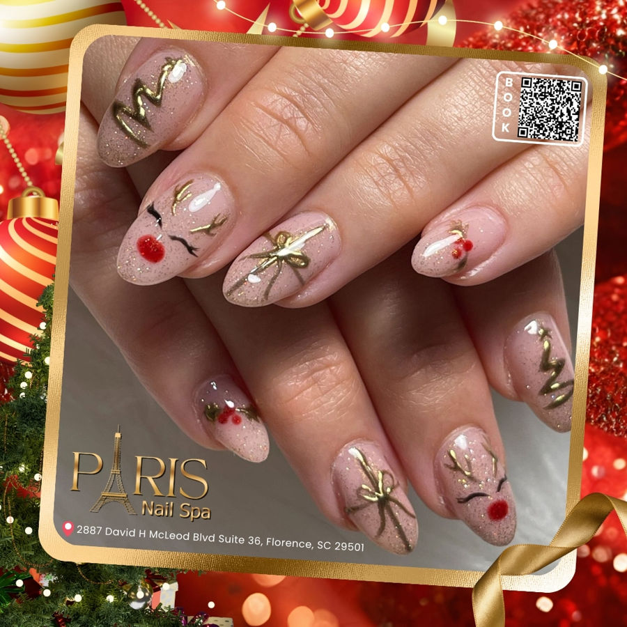 Christmas Nails at Paris Nail Spa